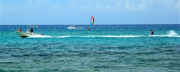 Waterskiing in Barbados