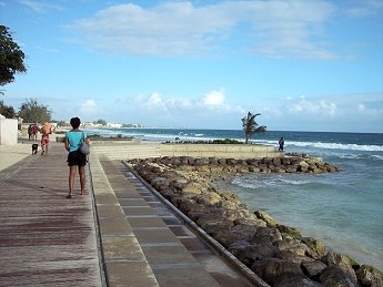 walking along the south coast boardwalk