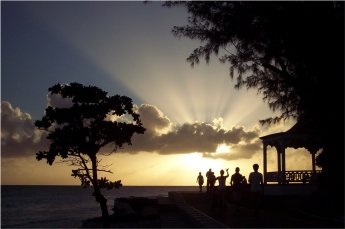 sunsetting at the bandstand