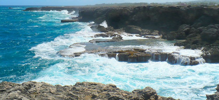 Rugged northern coastline of Barbados