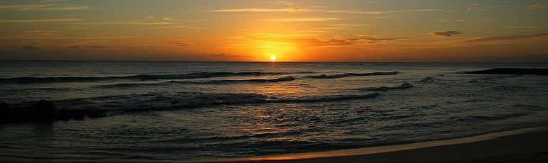 Imagine watching this 
										romantic sunset on your Caribbean honeymoon