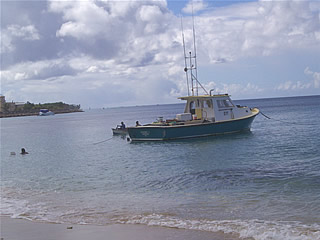 Fishing boat at Six Men's