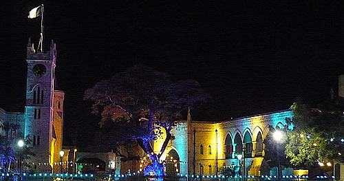 Parliament Buildings With Decorative Lighting At Night