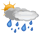 Moderate rain at times