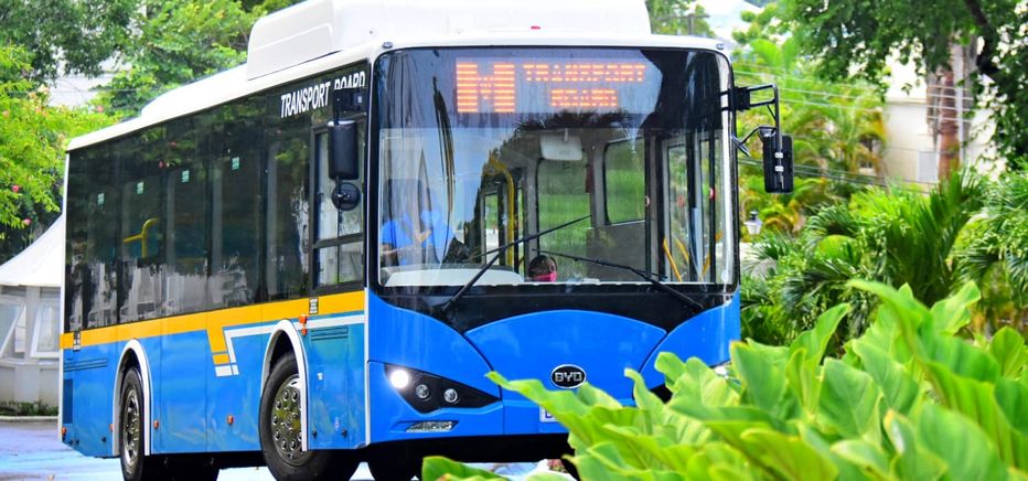 Barbados Transport Board bus on the road