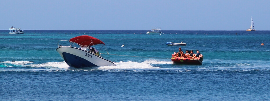 Inflatable ride on the west coast of Barbados