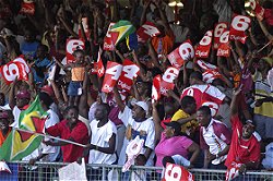 West Indians enjoying their cricket! 