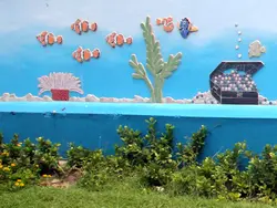 Underwater mural in Speightstown