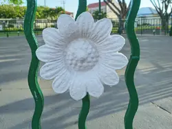 Cast iron railings of the bandstand in Queens Park