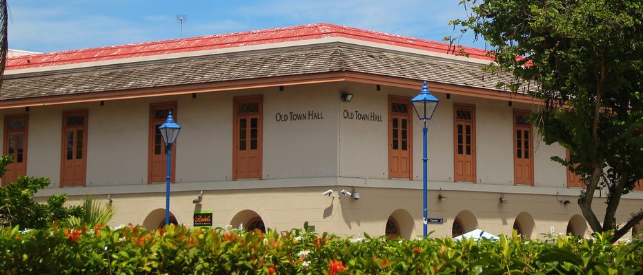 Historic Old Town Hall building in Bridgetown