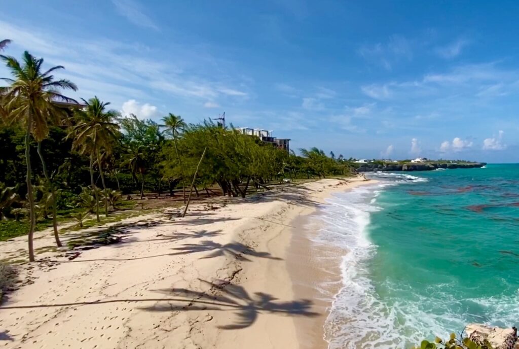 long bay beach - shadows on sand- A metafor for the shadowy world of Sam Lord 