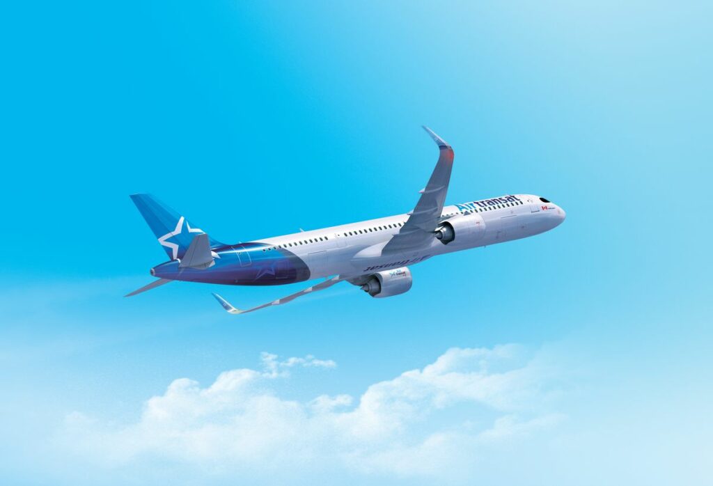 Air Tramsat A321LR in flight