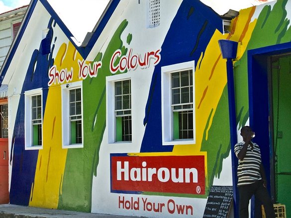 Barbados rum shop sponsored by Hairoun beer