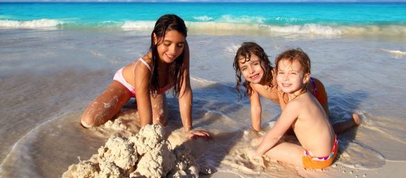 Kids love Barbados beaches