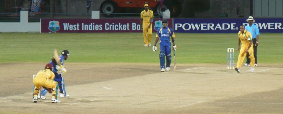 T20 cricket match being played at Kensington Oval