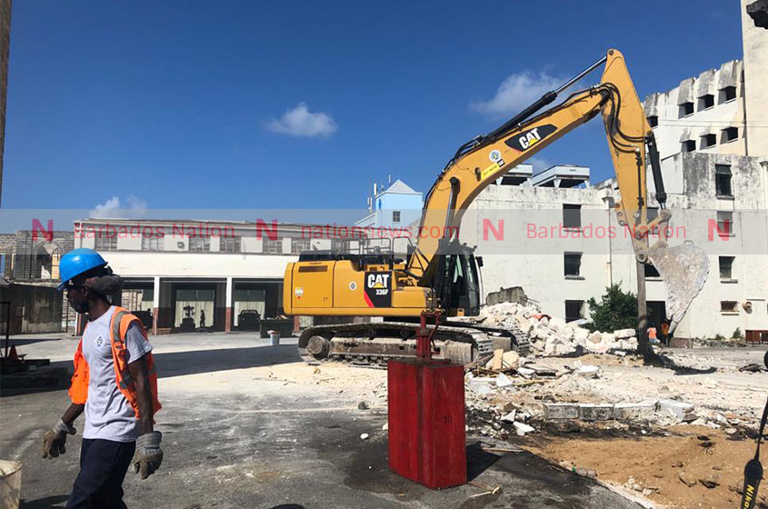 fire station demolished to build the culture center close to Barbados Hyatt Ziva Hotel