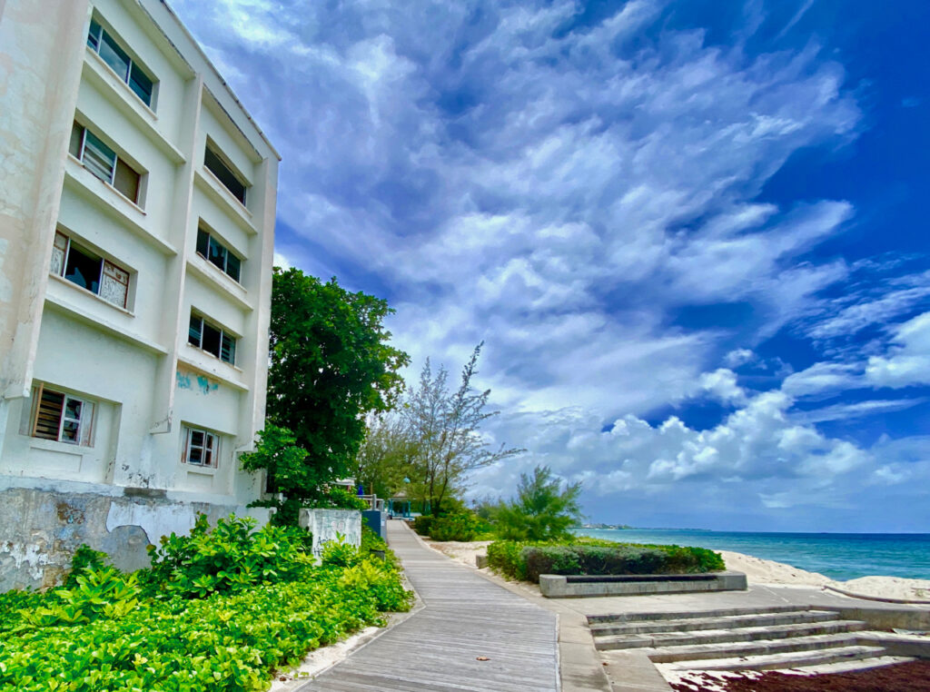 The old Carib beach for sale- An eye soar but a wonder all the same