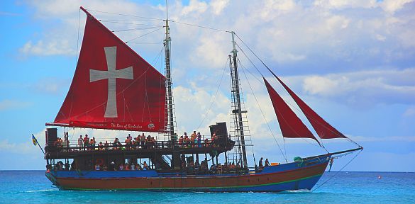 Jolly Roger pirate ship Barbados