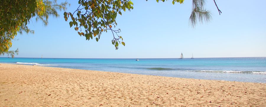Barbados beach with no peopple