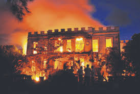 Fire Destroys Sam Lords Castle in 2010