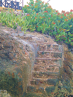 The steps at Accra Beach