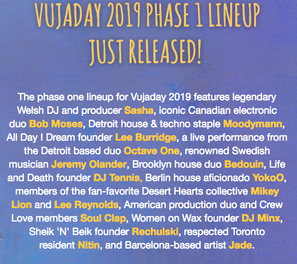 vujaday music festival barbados phase 1 lineup