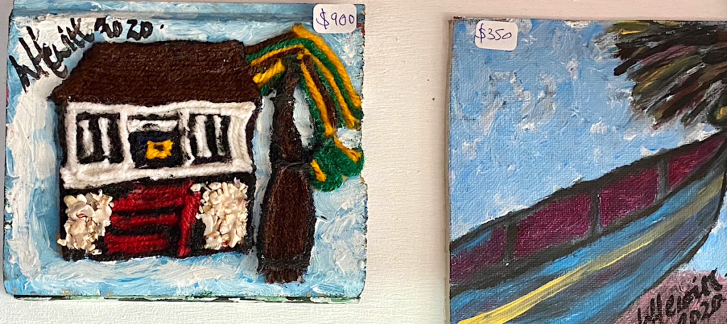 Woollly Hewits follk art in wool and acrylic - price from $350 at my collectionBarbados