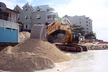 Building beaches in Barbados