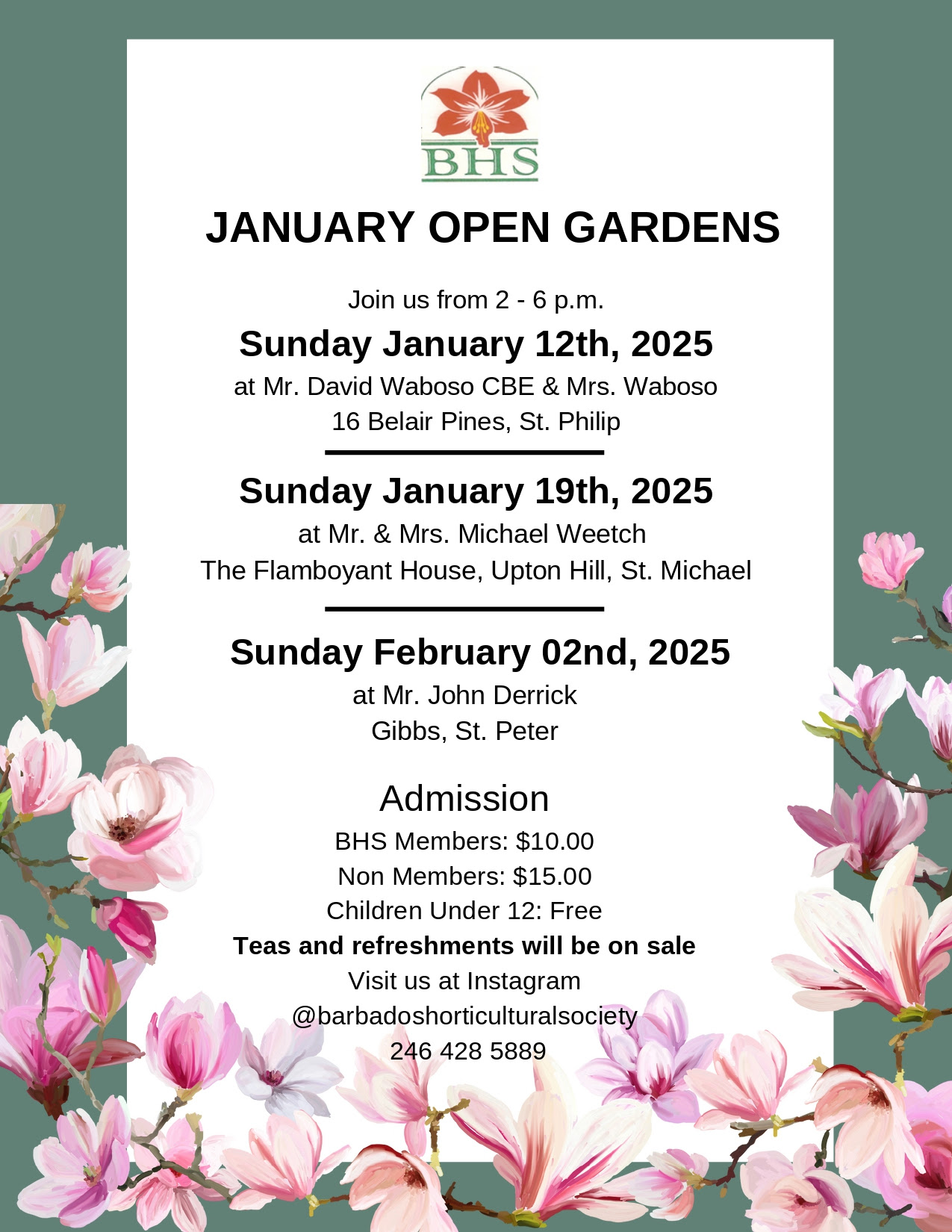 Open Gardens Programme for 2025