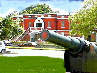 A famous cannon in Barbados!