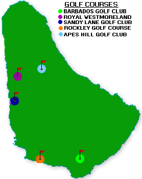 Barbados Golf Courses - Interactive Map