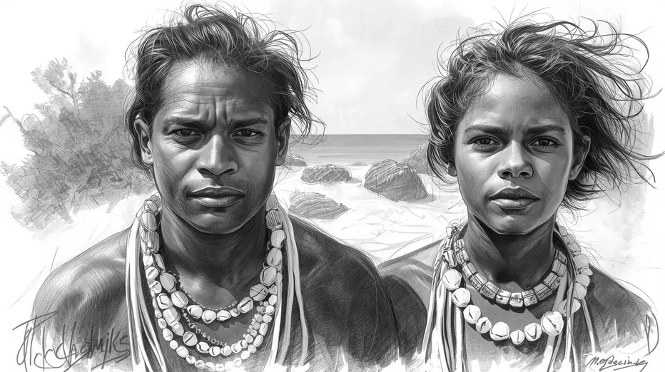 Conceptual sketch of the Ameindian people of Barbados