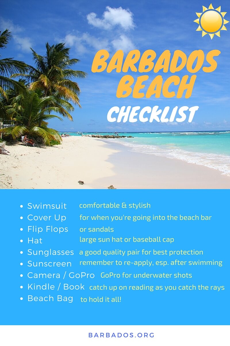 Barbados Beach Checklist