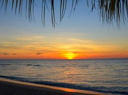 Barbados beach sunset