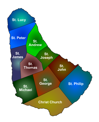 Barbados Parish Map Barbados Parishes JZTTYF Barbados Parish Map Barbados Parishes JZTTYF