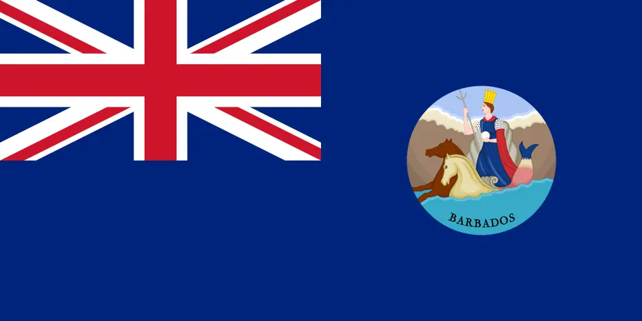 Colony of Barbados Flag