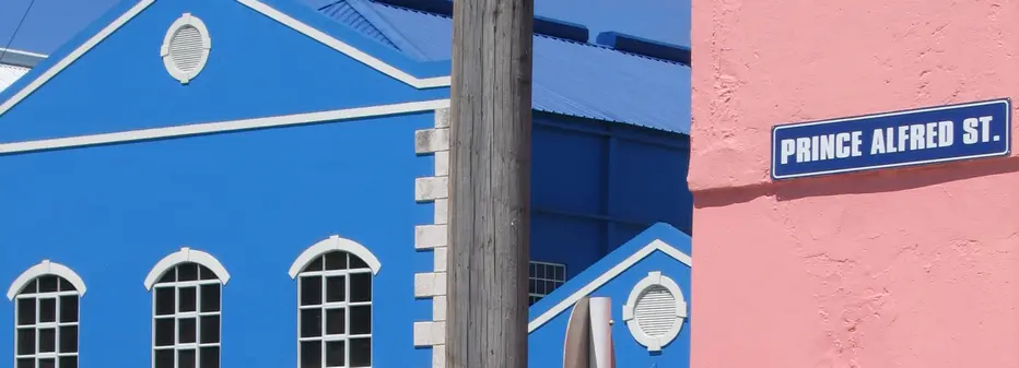 Sign in Bridgetown bearing the name Prince Alfred Street