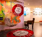 Lobby at The Rockley furnished with local artwork