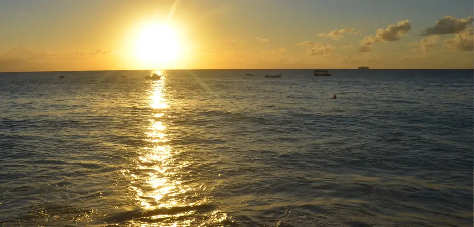 Vibrant Barbados sunset