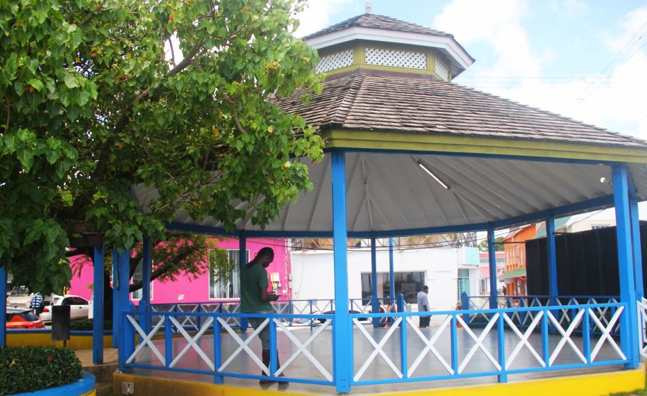 Colorful bandstand in Speightstown