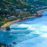 The rugged east coast of Barbados