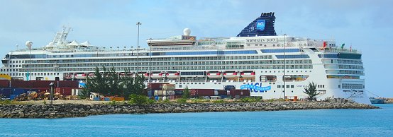 Cruise ship in Barbados harbour