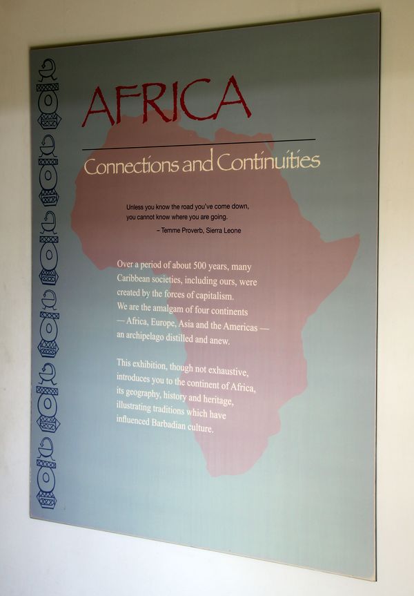 Entrance to the Connection and Continuities African Gallery