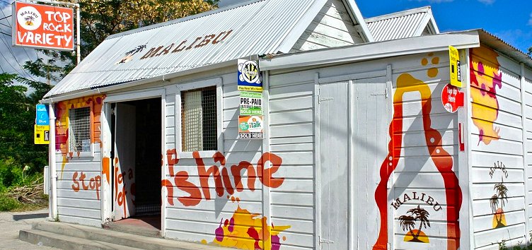 Barbados rum shop and village store