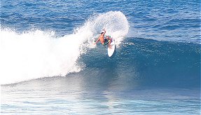 Surfing at Bathsheba, Barbados