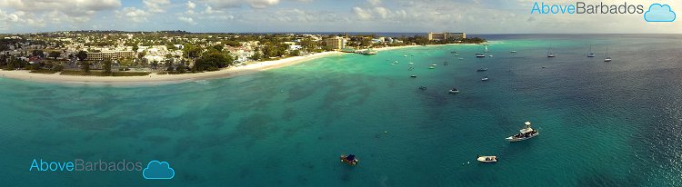 Aerial view of Carlisle Bay