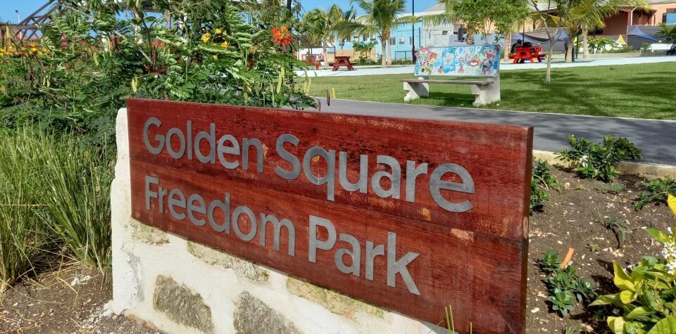 Golden Square Freedom Park Sign