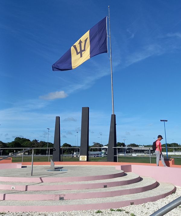 The iconic broken trident forms an integral part of the monument