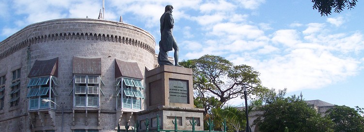 Lord Nelson statue and Parliament Buildings Barbados
