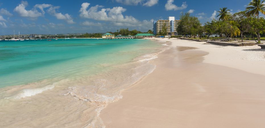 The beach at Pebbles Pebbles beach, Barbados